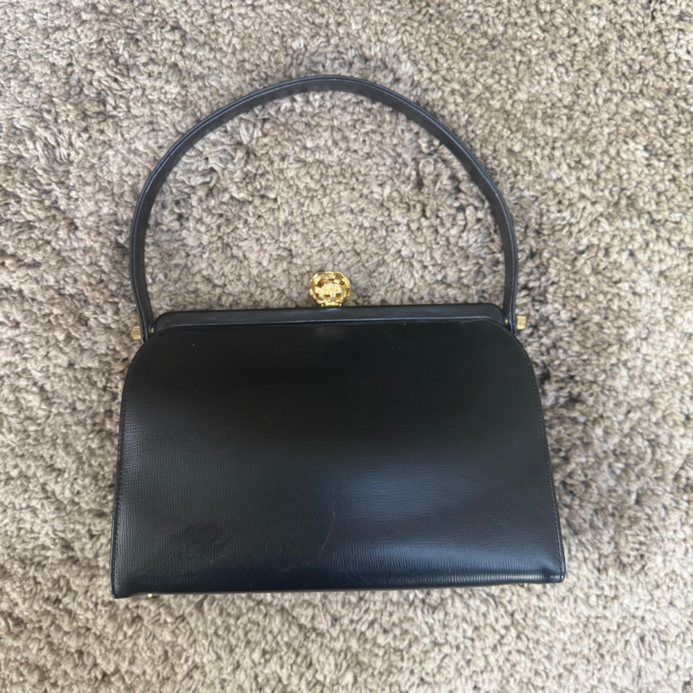 Coblentz Original - Vintage Evening Bag - Black with Jewel Kiss Clasp